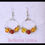 Thumbnail: Hoop Earrings with Natural Stone - Fire! (Red Agate)