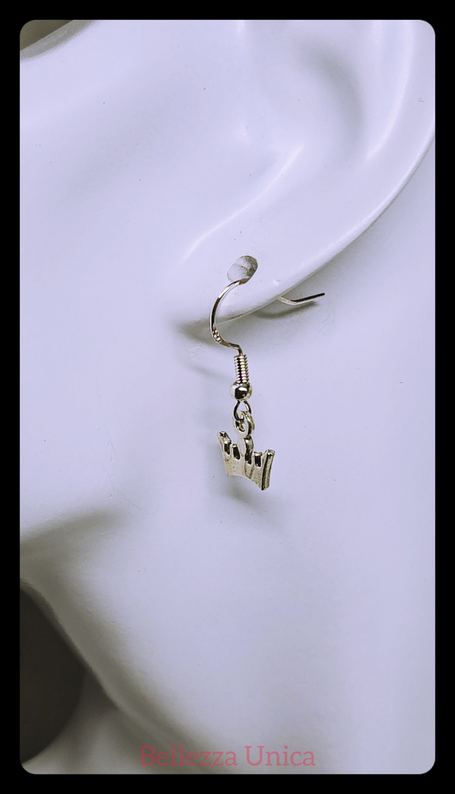 Dangle Earrings with Charm - Crown