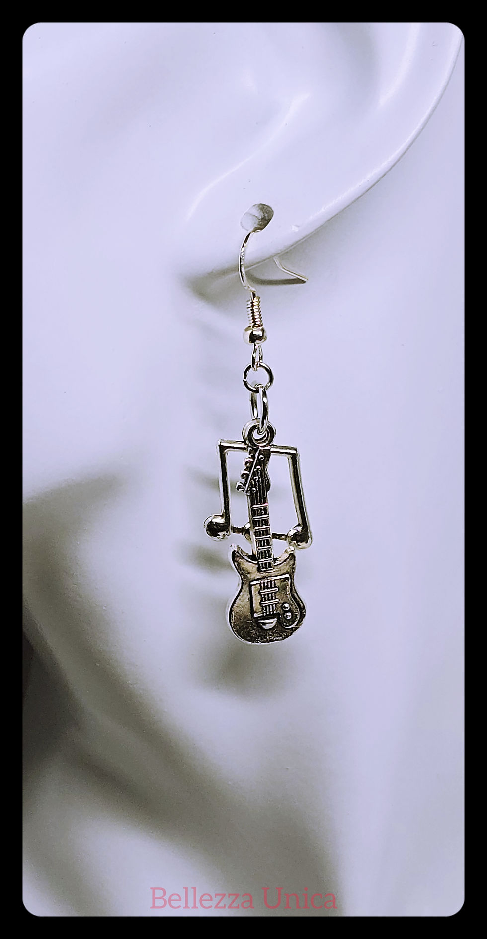 Thumbnail: Dangle Earrings with Charm - Music Note/Guitar