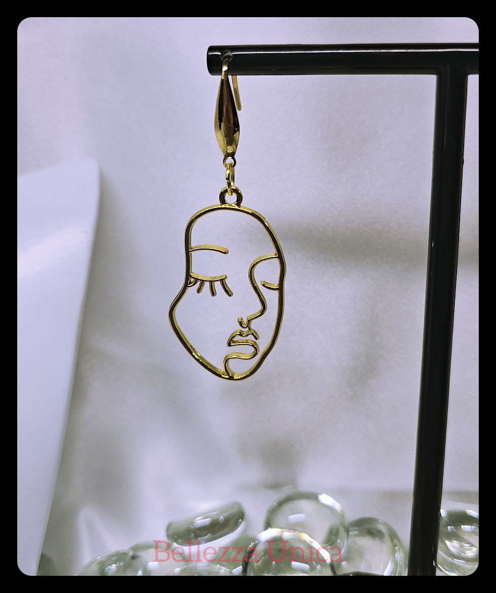 Thumbnail: Dangle Earrings - Picasso Face (Abstract)
