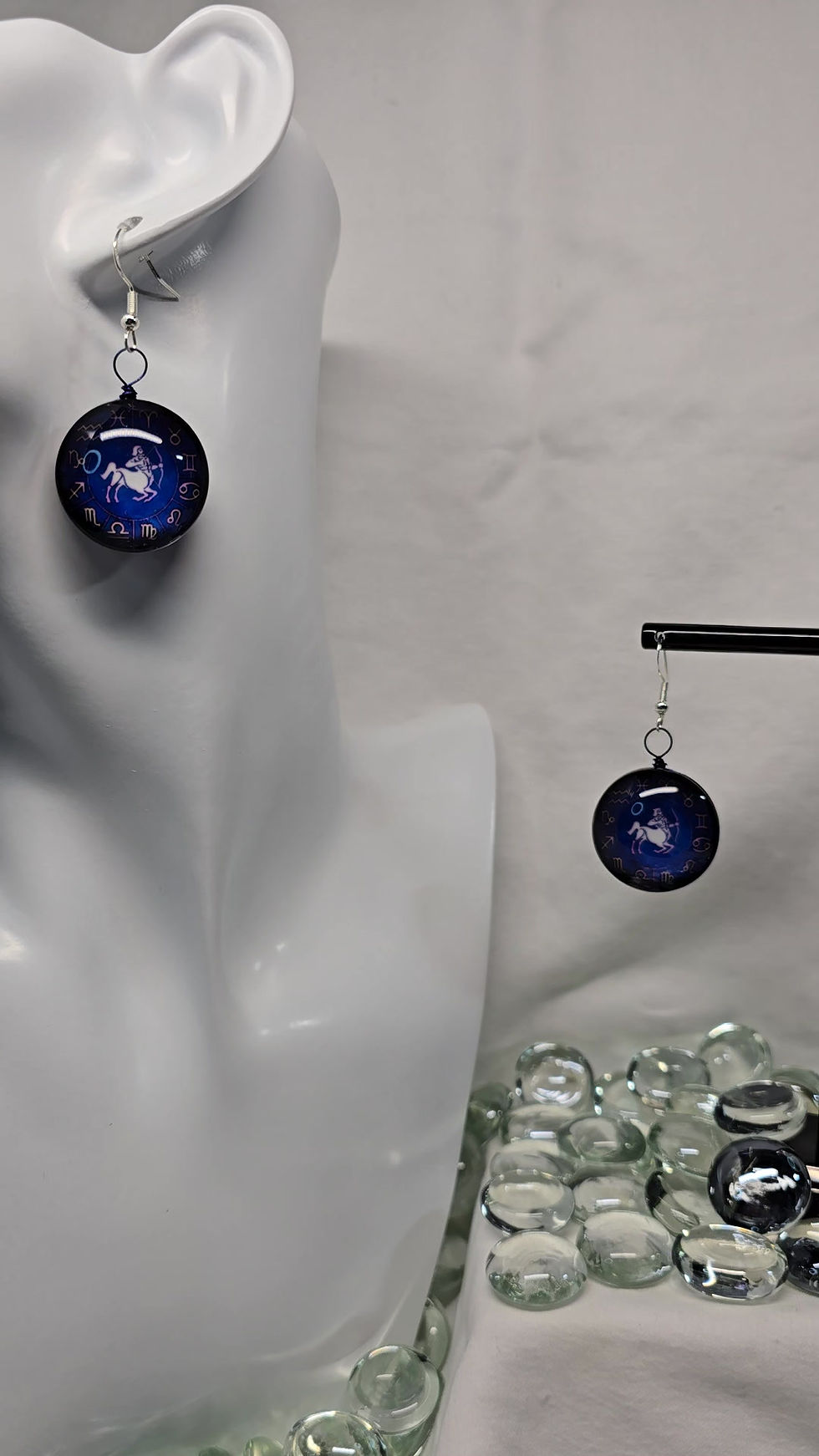 Thumbnail: Dangle Earrings: Zodiac (Sagittarius) with Constellation