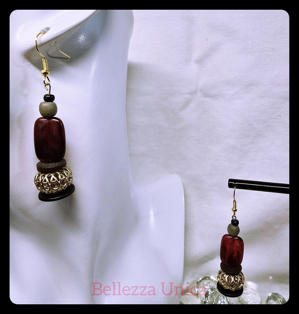 Thumbnail: Dangle Earrings - Wood Cairns