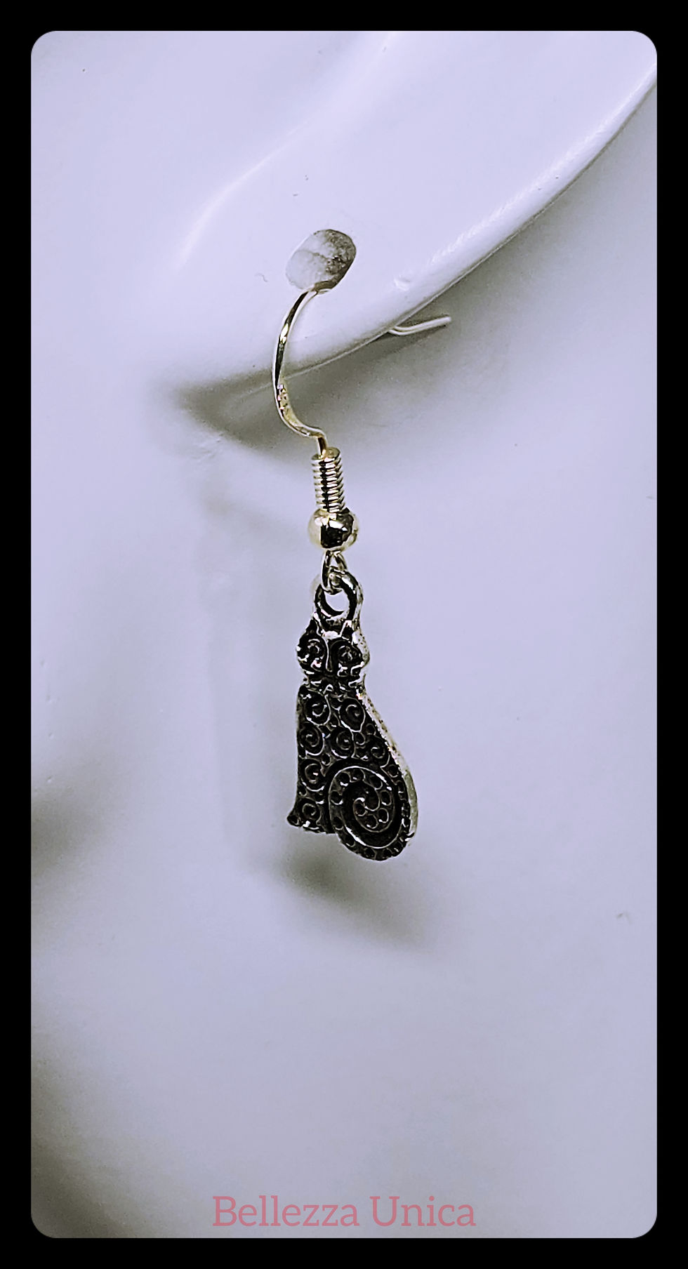 Thumbnail: Dangle Earrings with Charm - Cat