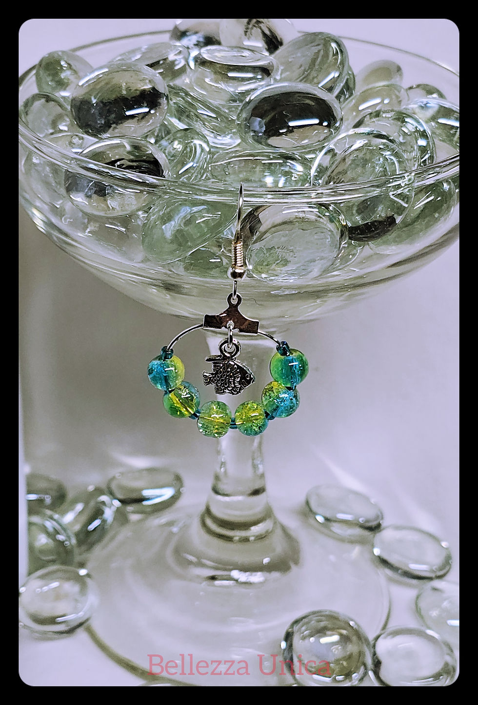 Thumbnail: Hoop Earrings with Charm - Fish