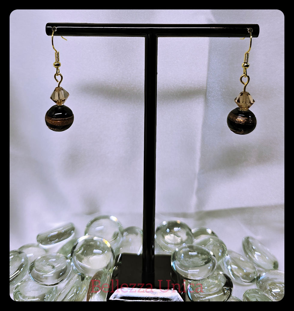 Thumbnail: Dangle Earrings - Glass Crystal