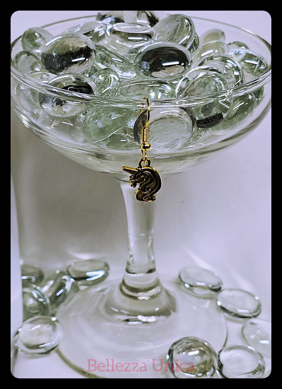 Thumbnail: Dangle Earrings with Charm - Unicorn