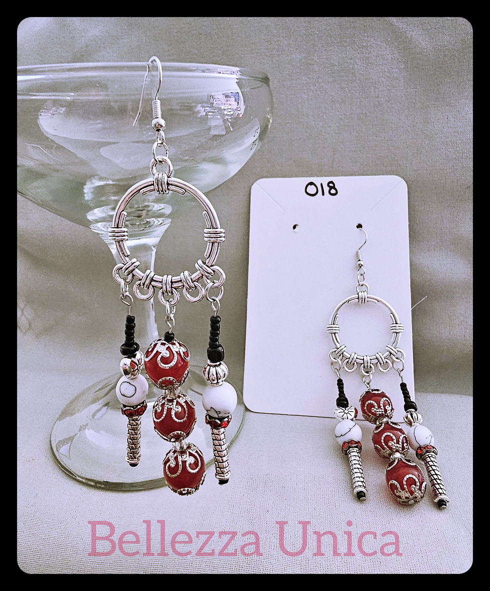 Thumbnail: stone / gem / crystal chandelier earrings