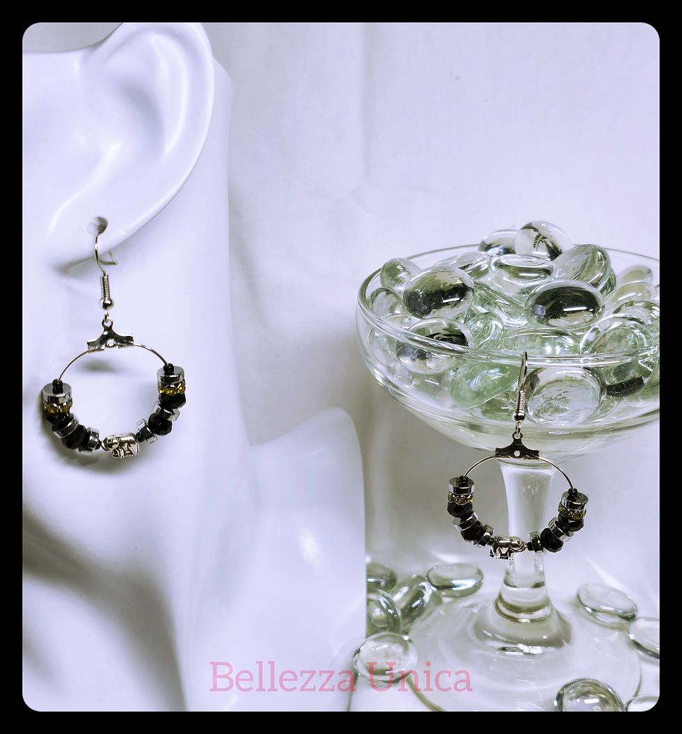Thumbnail: Hoop Earrings with Charm - Elephant