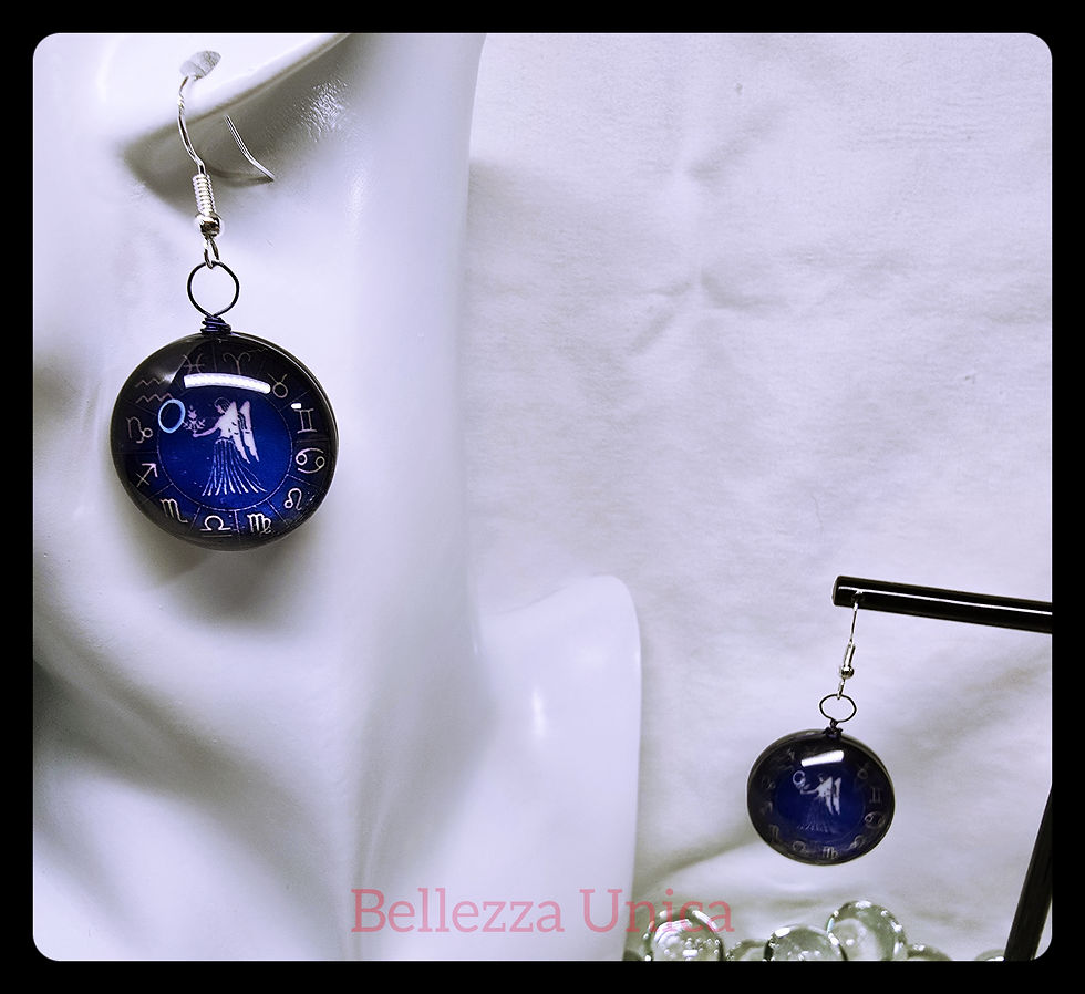 Thumbnail: Dangle Earrings: Zodiac (Virgo) with Constellation