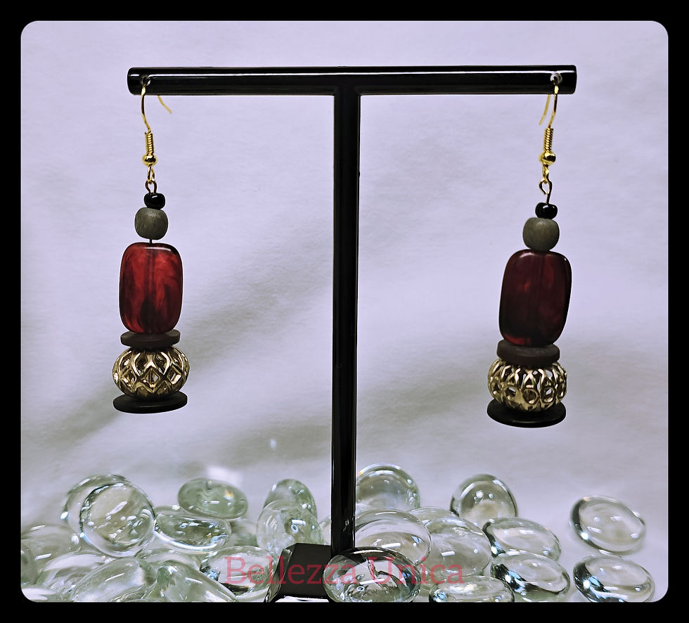 Thumbnail: Dangle Earrings - Wood Cairns