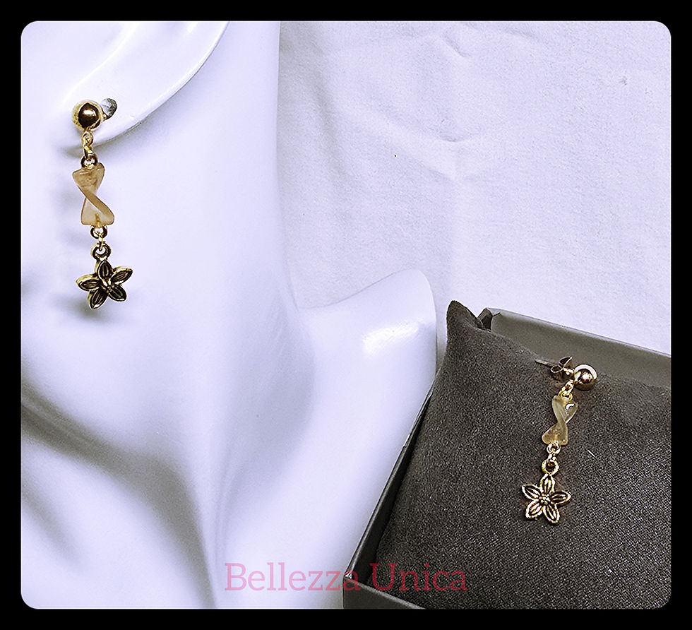 Thumbnail: Stud Earrings with Charm - Flower
