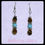 Thumbnail: Dangle Earrings with Natural Stone (Tiger Eye, Blue Turquoise)