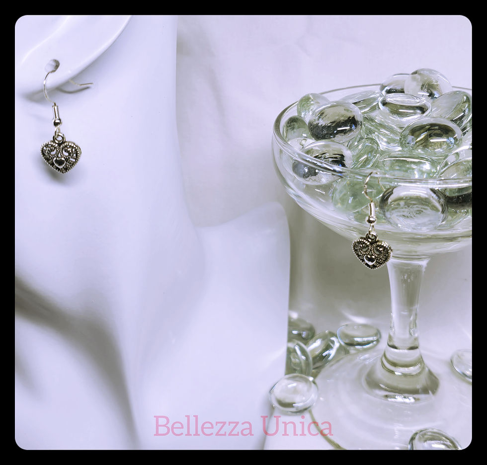Thumbnail: Dangle Earrings with Charm - Heart