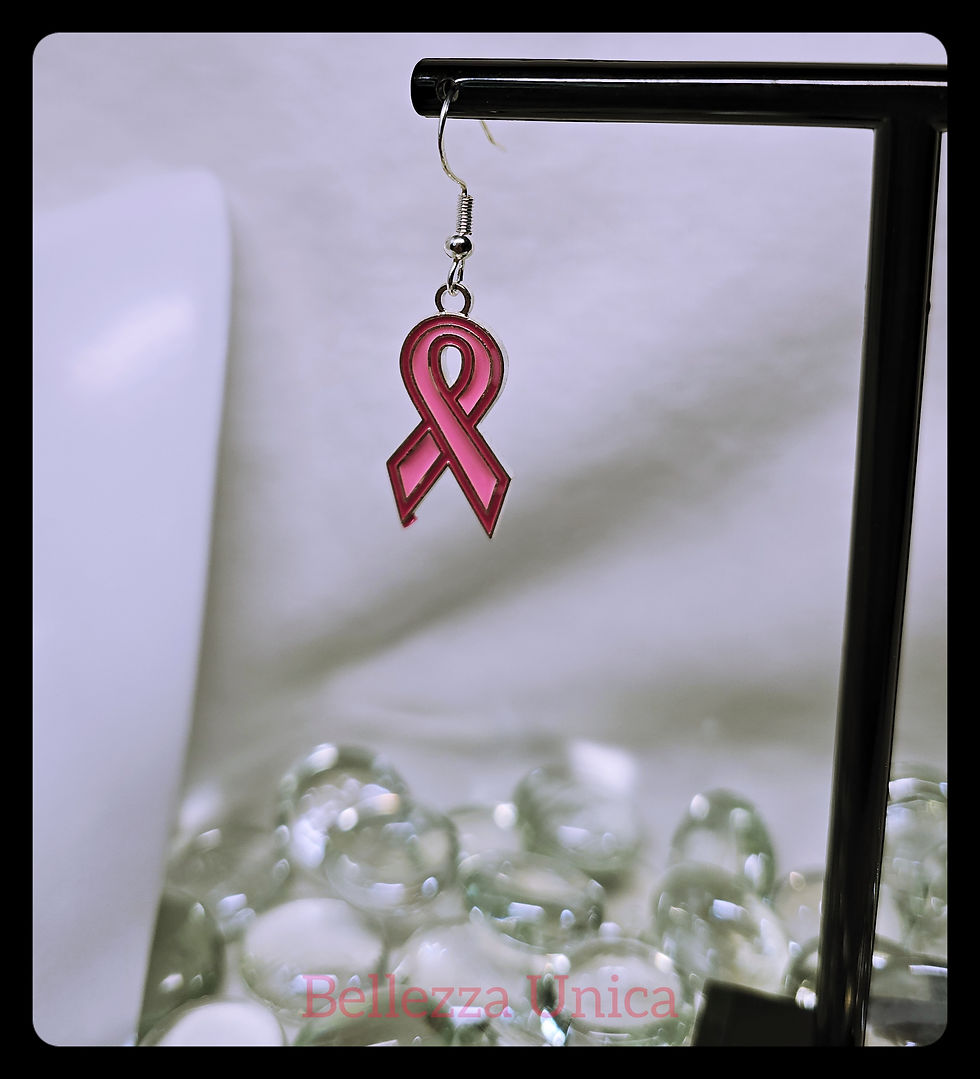 Thumbnail: Dangle Earrings - Breast Cancer Awareness