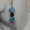 Thumbnail: Dangle Earrings with Natural Stone (Turquoise, Tiger Eye)