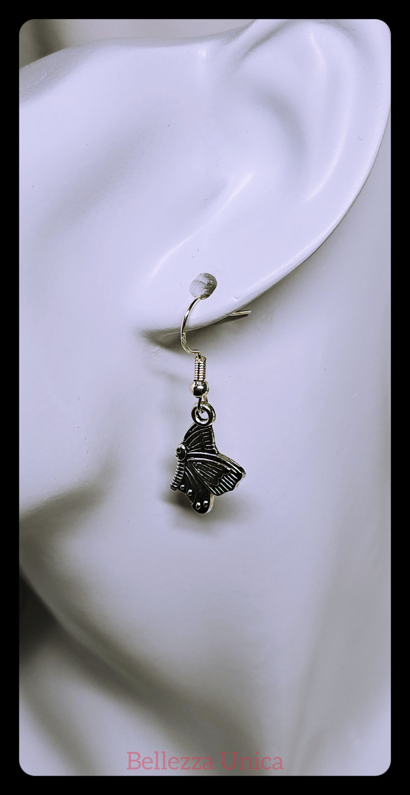 Dangle Earrings with Charm - Butterfly
