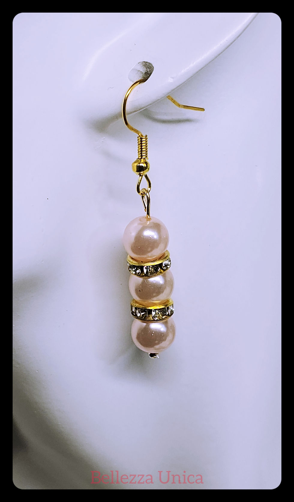 Thumbnail: Dangle Earrings - Faux Pearl
