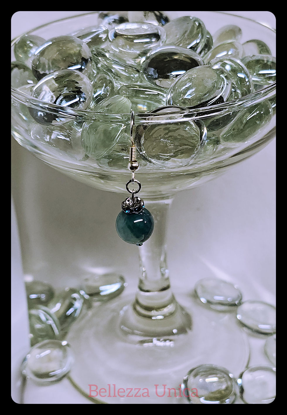 Thumbnail: Dangle Earrings with Natural Stone - Blue Beauty ()