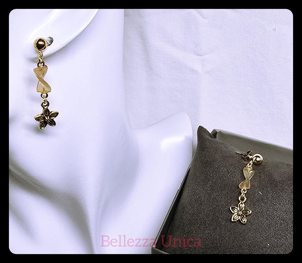 Thumbnail: Stud Earrings with Charm - Flower