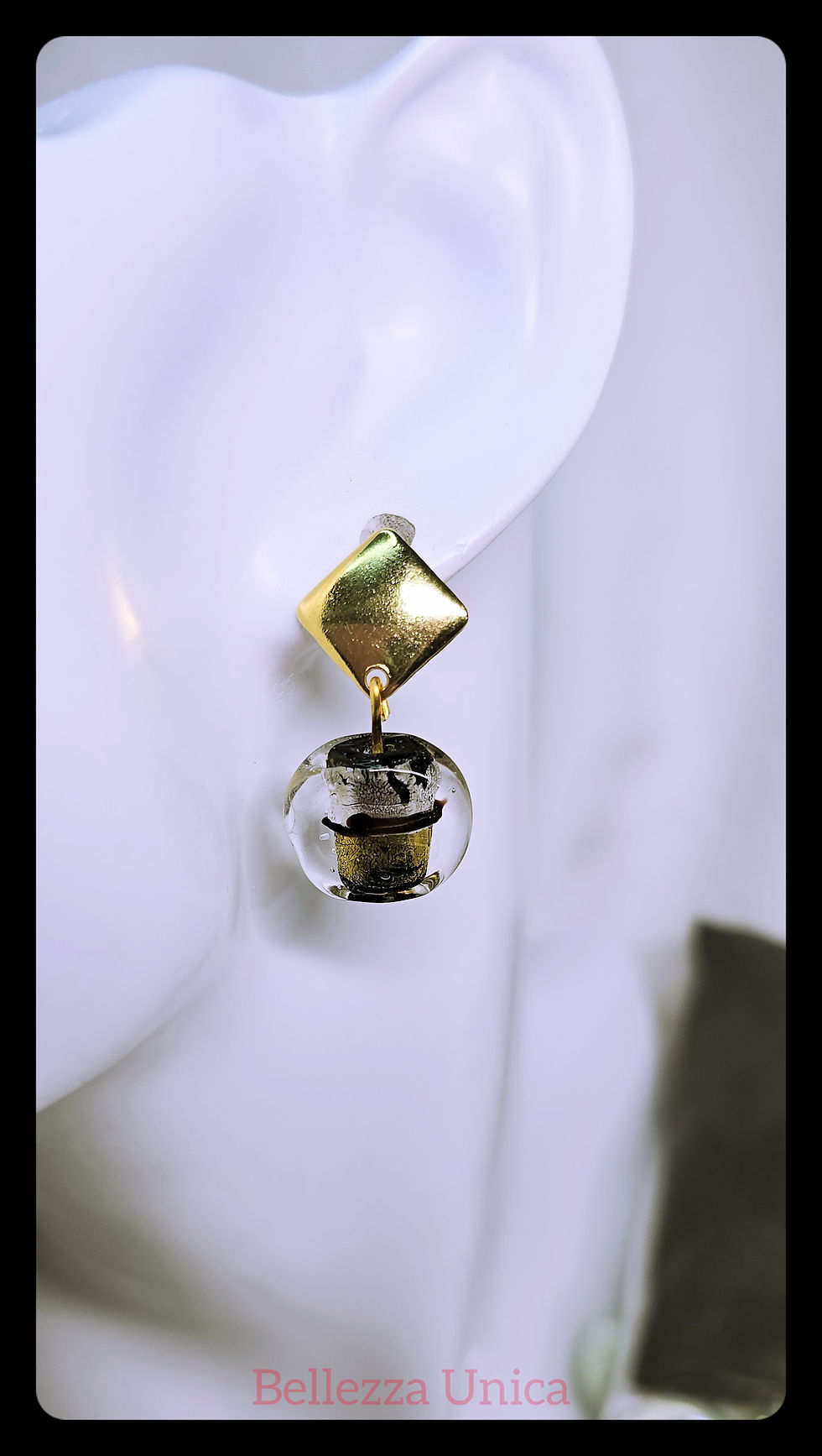 Thumbnail: Stud Earrings - Abstract Glass