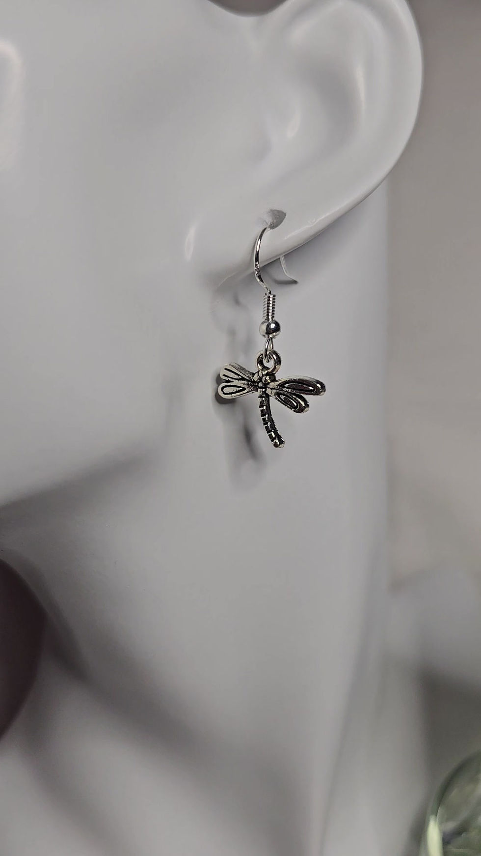 Thumbnail: Dangle Earrings with Charm - Dragonfly