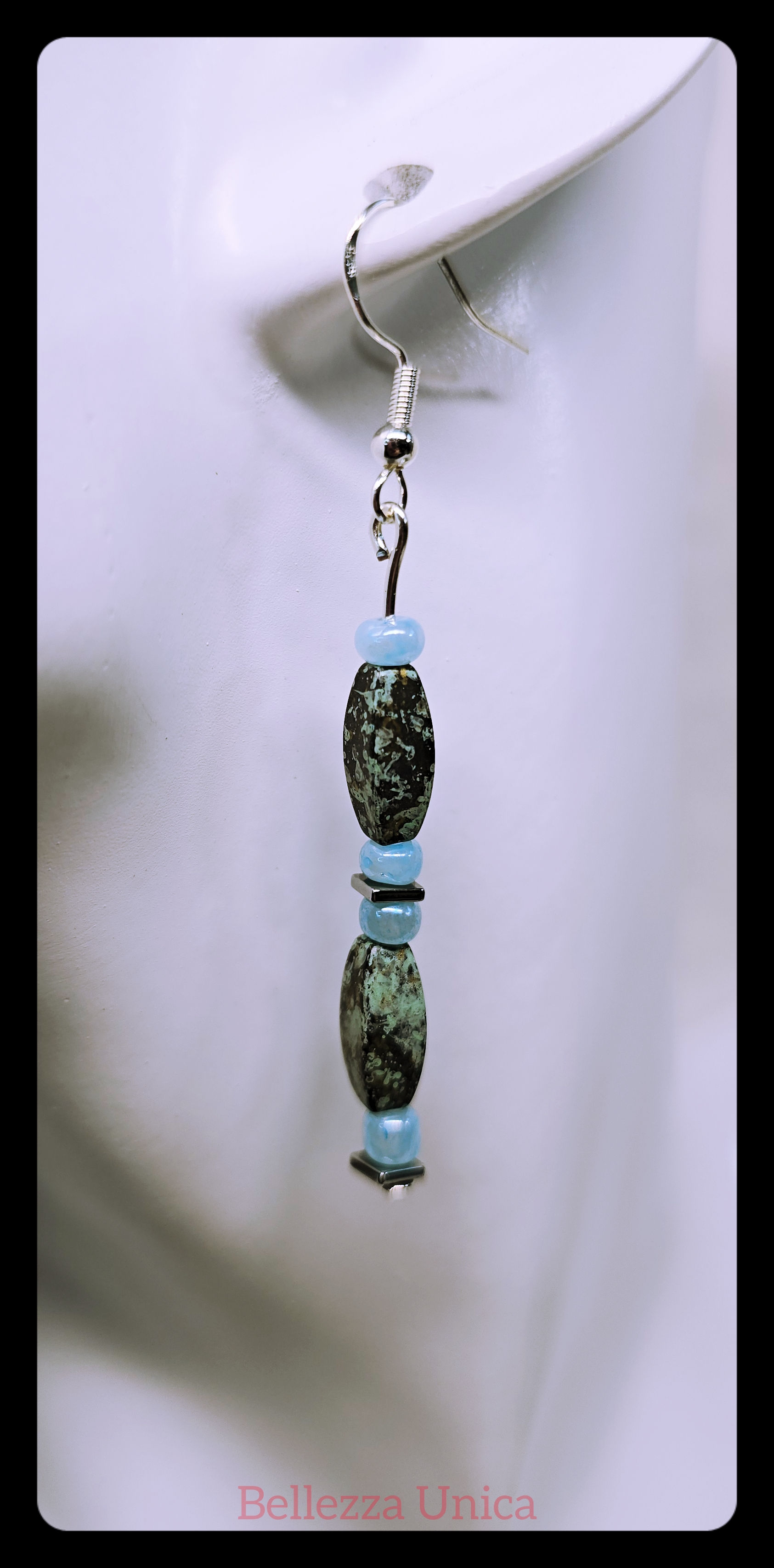 Dangle Earrings - Marble Stack