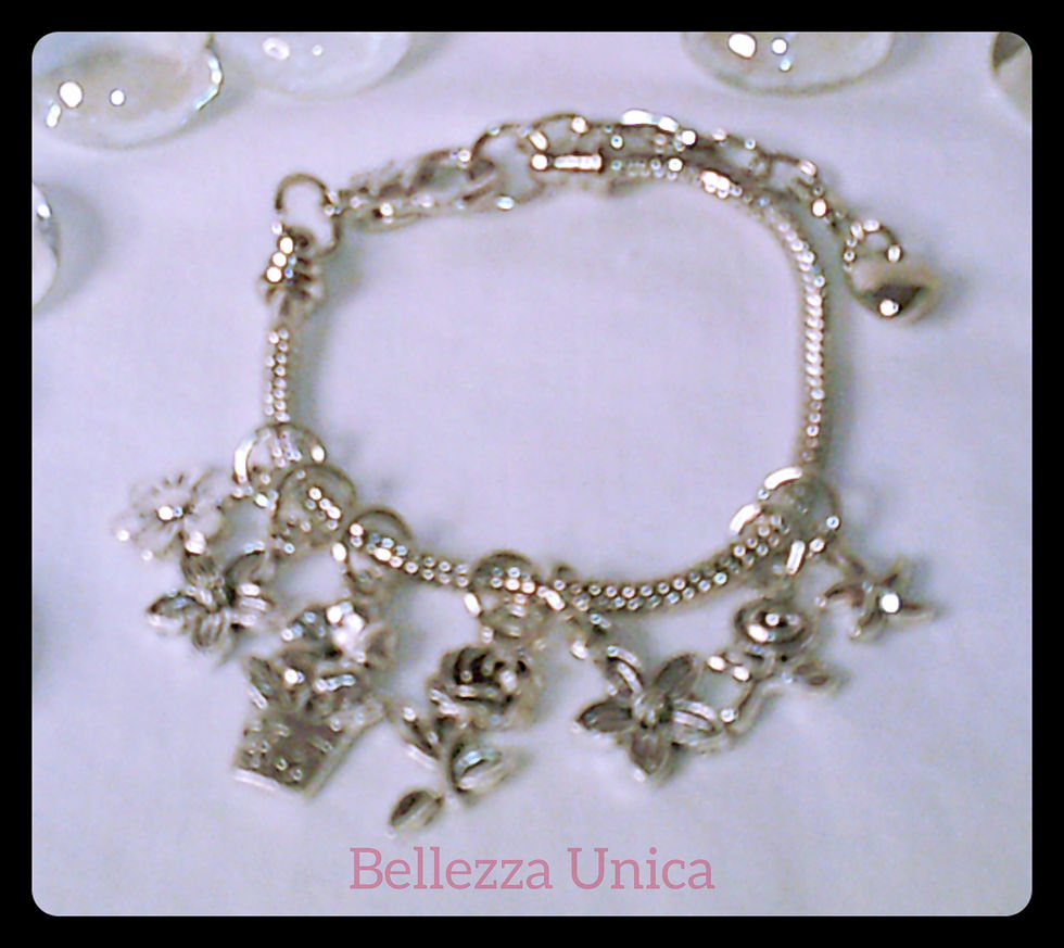 Thumbnail: Bracelet: Snake Chain - Flowers