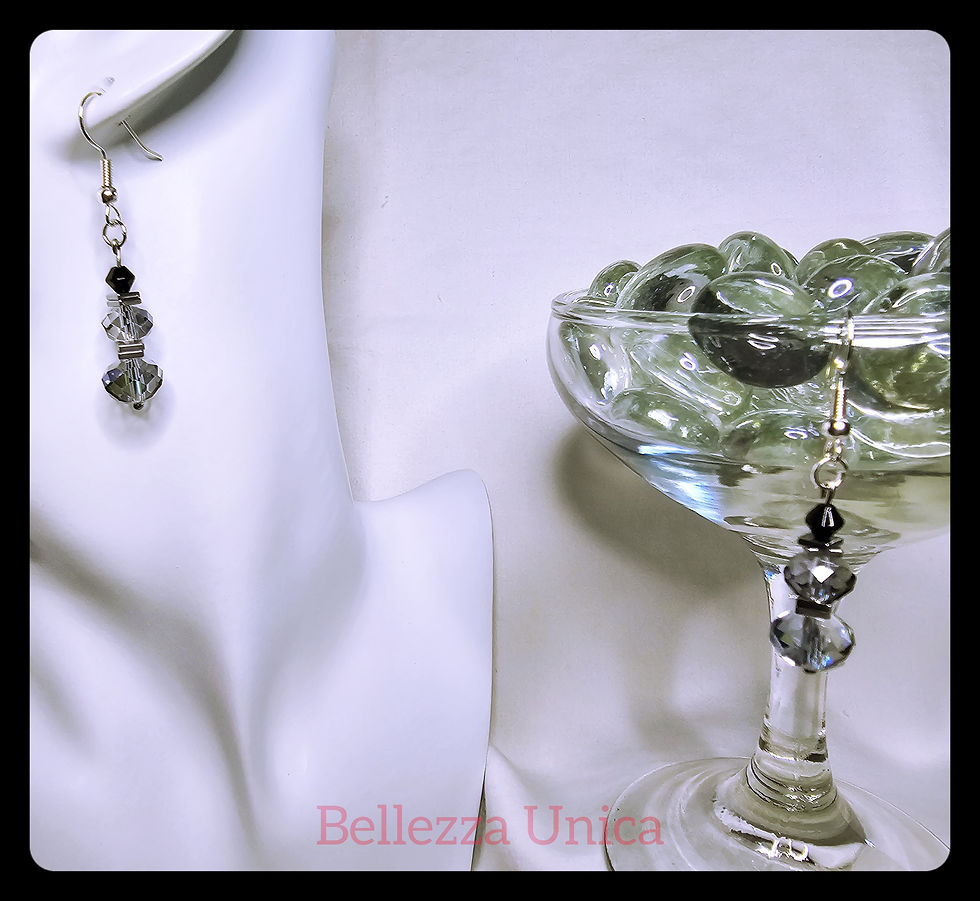 Thumbnail: Dangle Earrings - Crystal Elegance