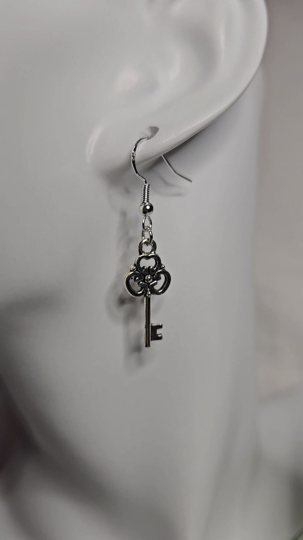 Thumbnail: Dangle Earrings with Charm - Key