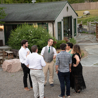 wedding party Hanging out outside wish room