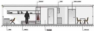 Corte de moradia em container