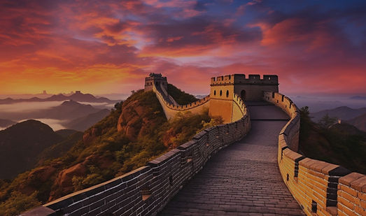中国を代表する世界遺産・万里の長城。壮大なスケールと美しい山並みが広がる中国観光の象徴的スポット。
