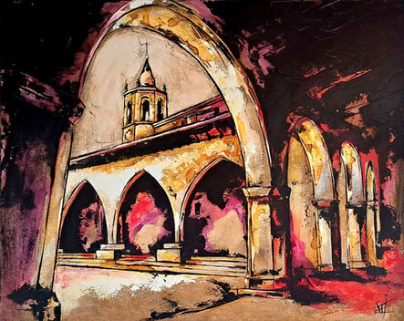 "Plaza de Cantavieja, desde el porche"