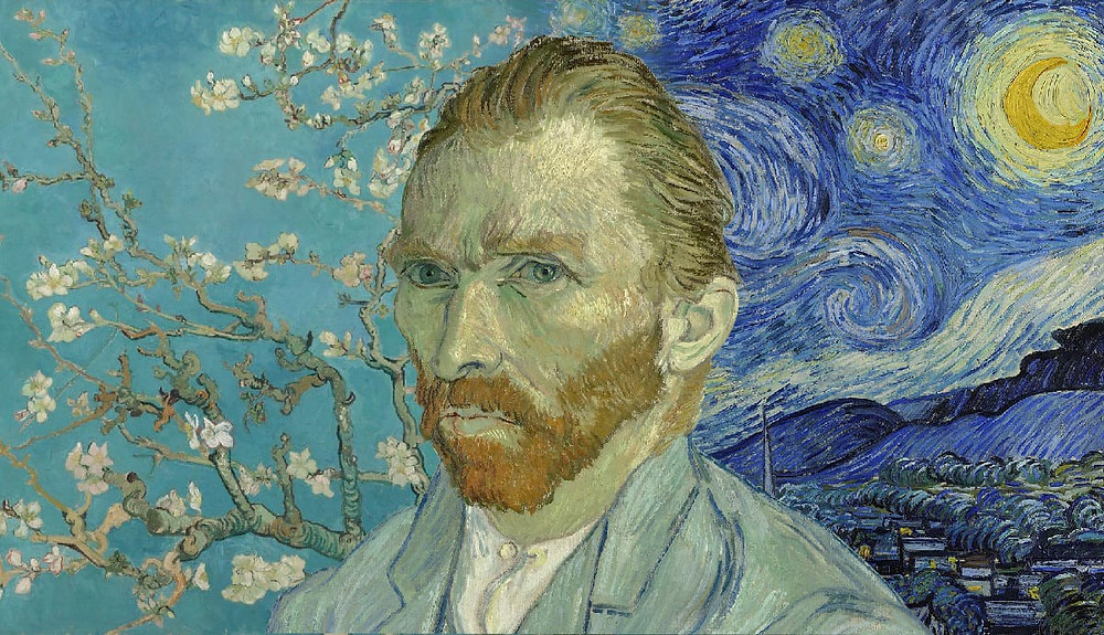 Almond blossom, (xellug), 1890, Starry night, 1889, (lemin); Vincent Van Gogh, 1889, (ċentru)