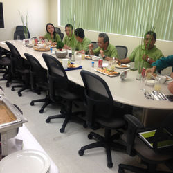 Comidas corporativas especiales.