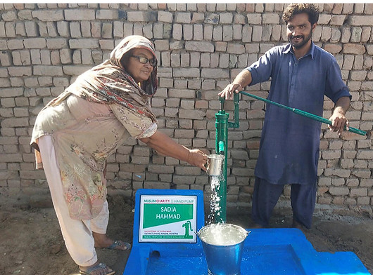 Clean water pump installed in rural village
