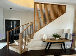 white oak slat wall remodel