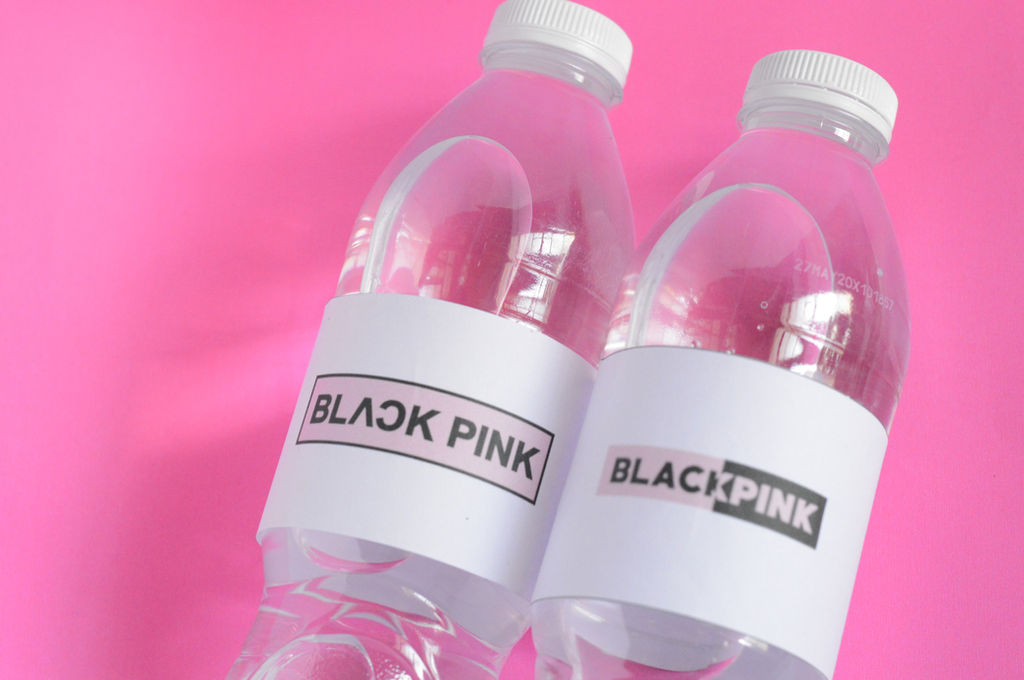 blackpink in your area free cup cake topper water label printables