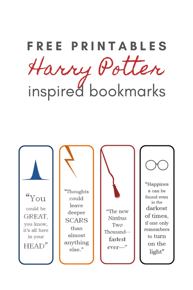 Harry Potter Inspired Bookmarks - Free Printable