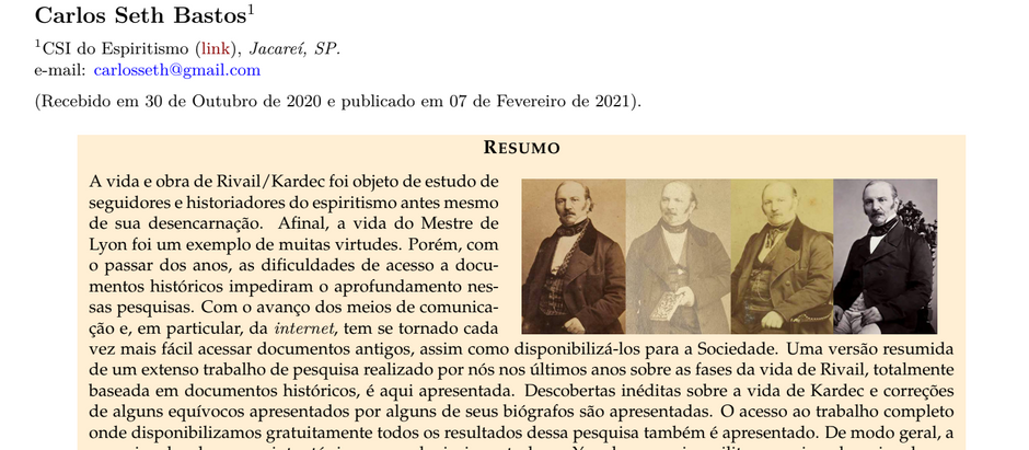 Artigo: De Rivail a Kardec: um resumo de novas descobertas