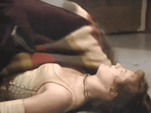 Leela and the Doctor in Image of the Fendahl