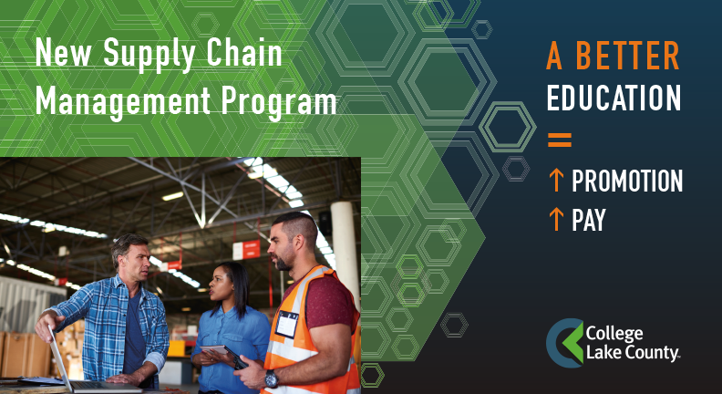 College of Lake County Supply Chain Management Program Postcard 