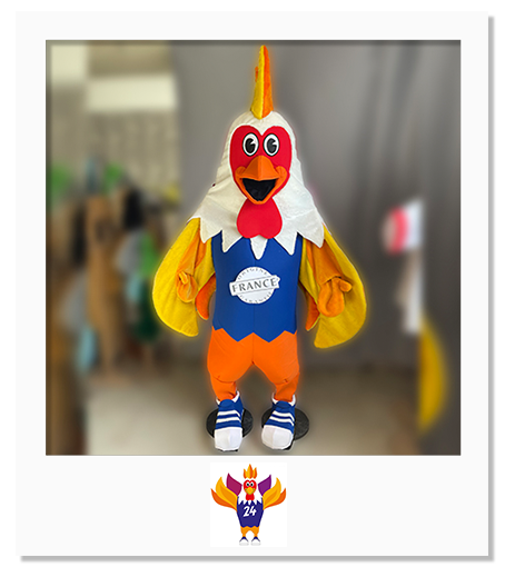 Mascotte "Cocorifeu" Origine France Garantie