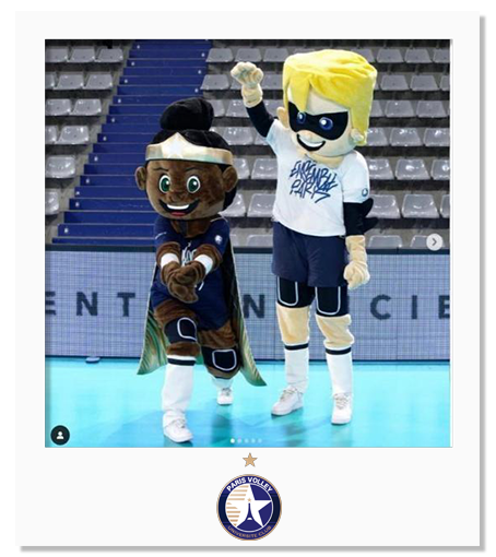Mascottes "Ice & Spike" du Paris Volley
