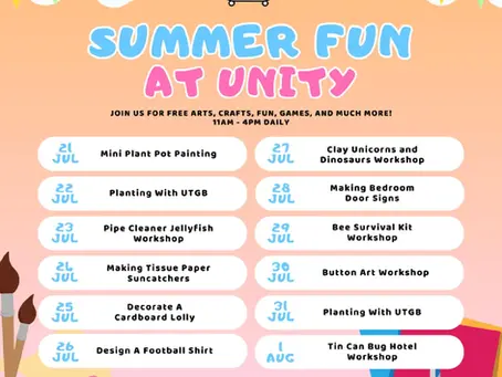 7 Weeks of Summer Fun in Unity with Up The Garden Bath