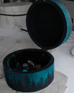 Hand-painted Forest box