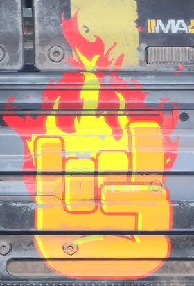 Flaming Horns Weapon Emblem