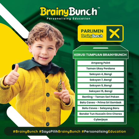 105 Kerusi Tumpuan di Parlimen Tadika Brainy Bunch 