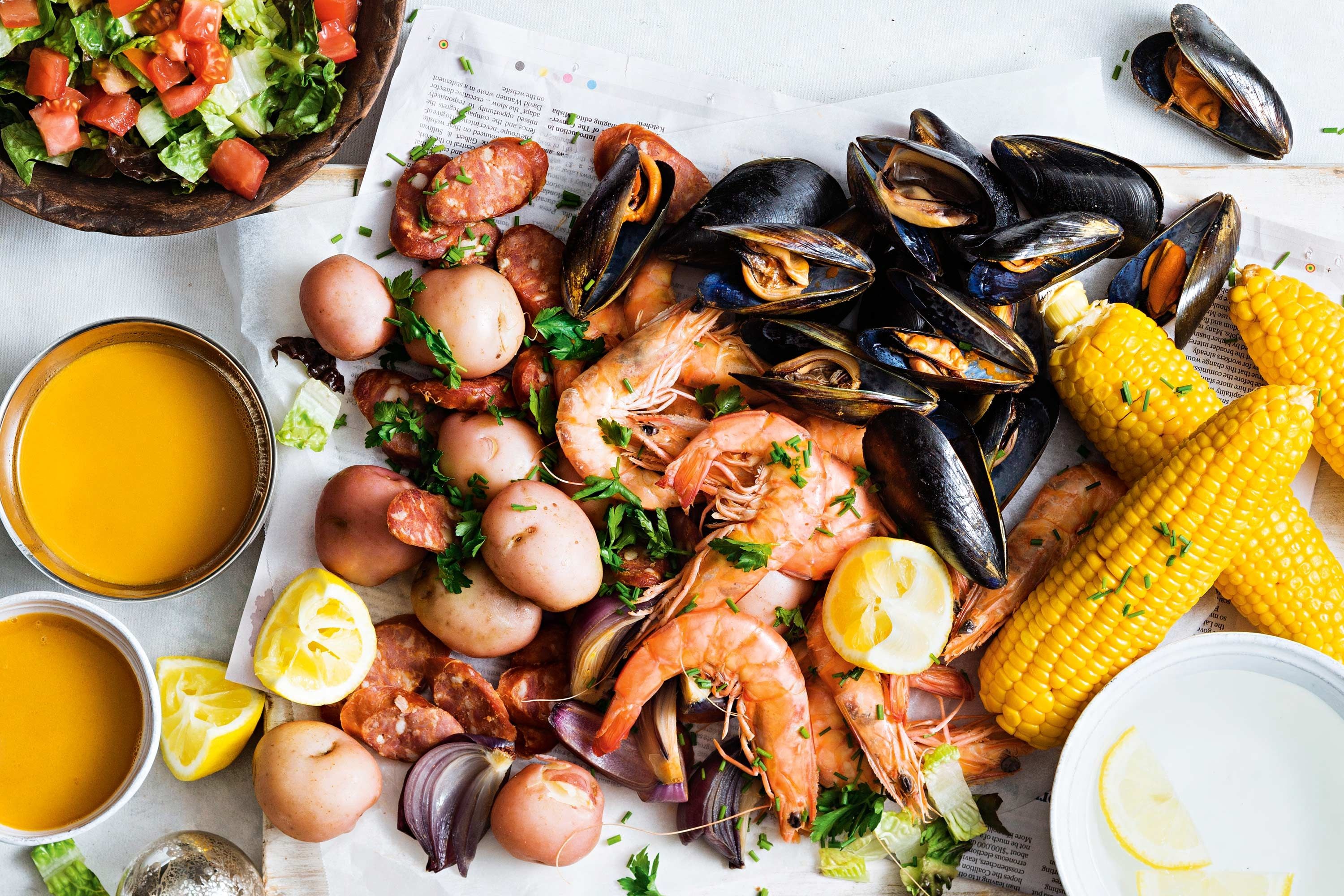 Arranged Food and Objects