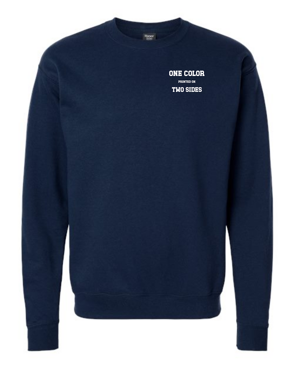 1 on 2 Custom Printed Crew Neck Sweatshirt,